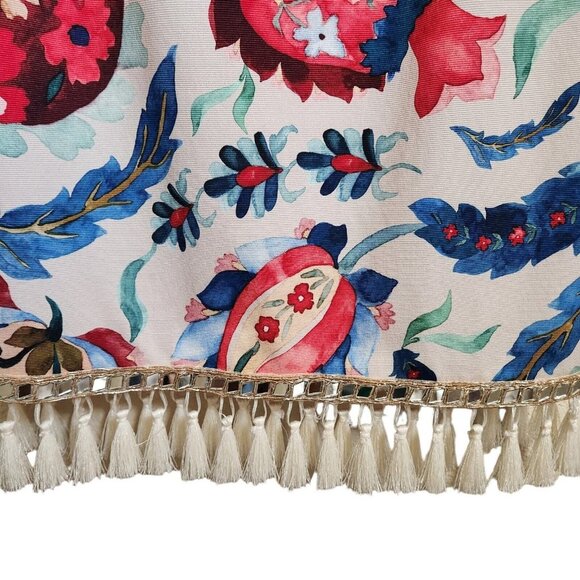 Sachin & Babi Hemuskudar Floral Tassel Short-Sleeve Cocktail Sheath Dress Size 0 - Picture 4 of 16